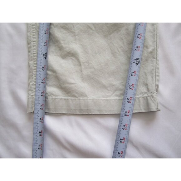 Women LL Bean Cotton Cargo 100% Cotton Khaki Pants Sz 46W x 28 in (WP260) - Picture 5 of 7